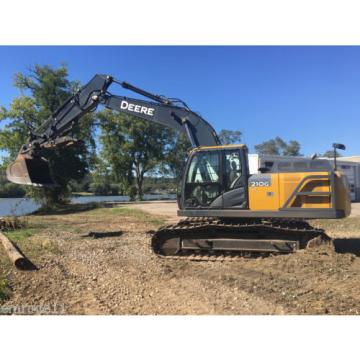 2014 John Deere 210G Track Excavator Full Cab JD Diesel Excavator Hyd Thumb