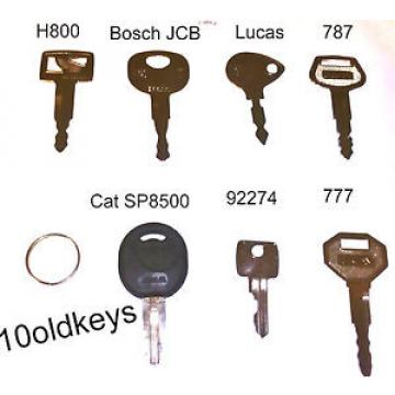 7  Key Bunch Cat Hitachi Thwaites Komatsu Jcb Bosch New Holland Excavator Roller