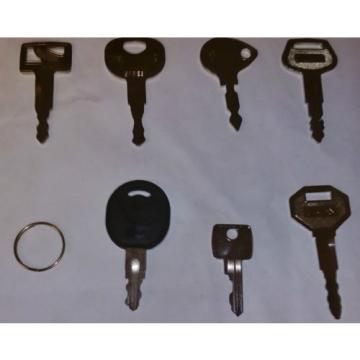 Excavator, Plant, Digger &amp; Tractor Key Set - 7 Keys - Replacement Keys - Spare