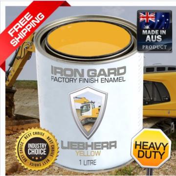 IRON GARD 1L Enamel Paint LIEBHERR YELLOW Excavator Auger Loader Bucket Tracks