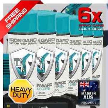 6x IRON GARD Spray Paint SUNWARD BLUE GREEN Excavator Dozer Loader Bucket Attach