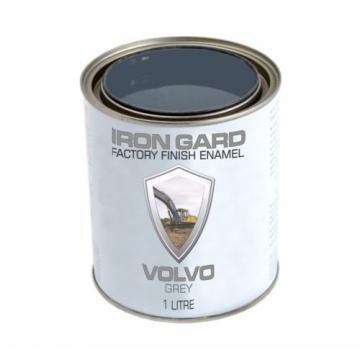 IRON GARD 1L Enamel Paint VOLVO GREY Excavator Auger Bucket Tracks Mini Digger