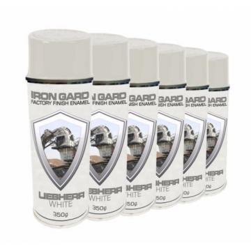 6x IRON GARD Spray Paint LIEBHERR WHITE Excavator Truck Loader Mining Dump