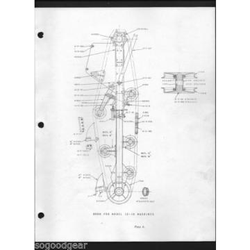 ALLEN 12-21 &amp; 12-18 TRENCH EXCAVATORS PARTS LIST