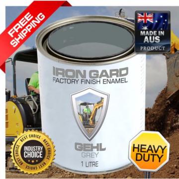 IRON GARD 1L Enamel Paint GEHL GREY Excavator Dozer Loader Skid Bucket Auger Ton