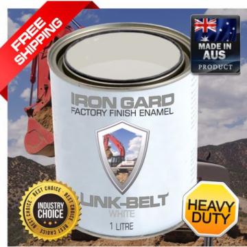 IRON GARD 1L Enamel Paint LINK BELT WHITE Excavator Auger Loader Bucket Tracks