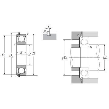 60/32ZNR, Single Row Radial Ball Bearing - Single Shielded w/ Snap Ring