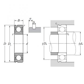 60/32LLUNC3, Single Row Radial Ball Bearing - Double Sealed (Contact Rubber Seal), Snap Ring Groove