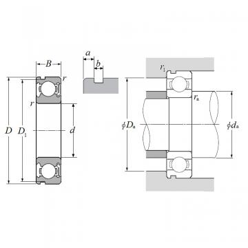 60/28LBNC3, Single Row Radial Ball Bearing - Single Sealed (Non Contact Rubber Seal) w/ Snap Ring Groove