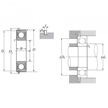 6004LLHNR, Single Row Radial Ball Bearing - Double Sealed (Light Contact Rubber Seal) w/ Snap Ring