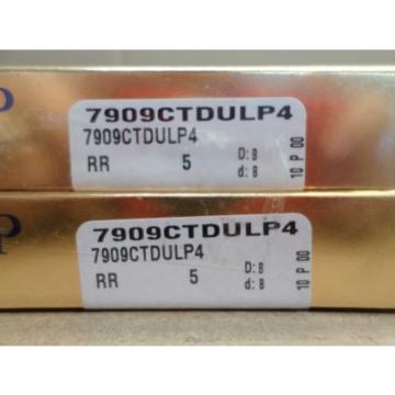 Pair of RHP 7909CTDULP4 Duplex Precision Angular Ball Bearings