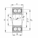 FAG Angular contact ball bearings - 30/6-B-2RSR-TVH