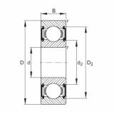 FAG Deep groove ball bearings - 6000-C-2BRS