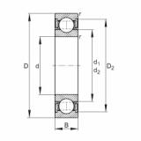 FAG Deep groove ball bearings - 6000-2RSR