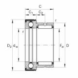 FAG Needle roller/axial ball bearings - NKX10-Z-TV-XL