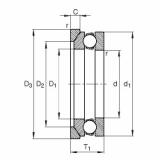 FAG Axial deep groove ball bearings - 53200 + U200