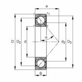 FAG Angular contact ball bearings - 7302-B-XL-2RS-TVP