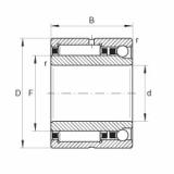 FAG Needle roller/angular contact ball bearings - NKIA5901-XL