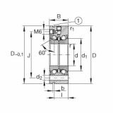 FAG Axial angular contact ball bearings - ZKLF1255-2RS-XL